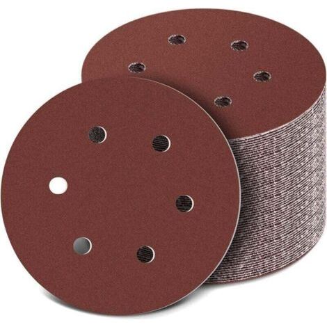 150 Mm Schleifscheibe, 100 Stück Schleifscheiben, Körnung 40–800, Ideal Zum Schleifen, Polieren, Entrosten (6 Löcher)
