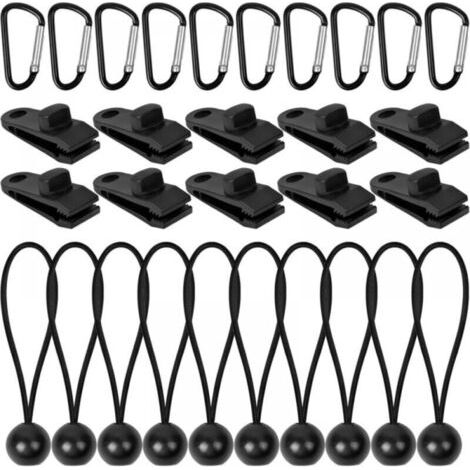 10eine Pince Pour Bâche Black, Robustes Und Wiederverwendbares Zubehör.