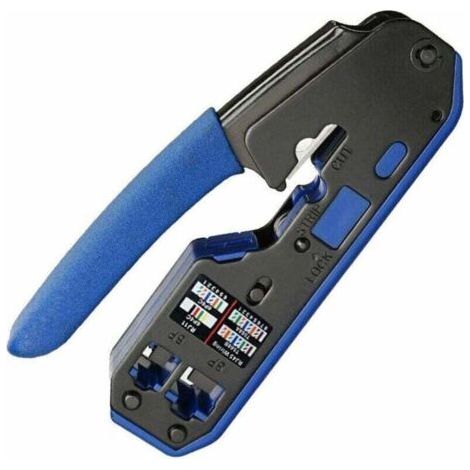 Professionelle Rj45-crimpzange – Cat-7-crimpzange Mit Cat6-buchse – Ergonomisches Design Zur Reduzierung Von Ermüdungserscheinungen – 1 Stück