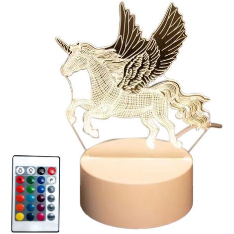 Veilleuse En Forme De Pégase - Télécommande16couleur