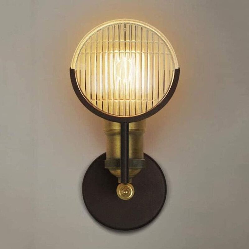 Retro-industrie-wandlampe, Vintage-auto-scheinwerfer, Schmiedeeisen-wandlampe Für Wohnzimmer, Flur, Werkstatt, Restaurant, Dachboden, Garage