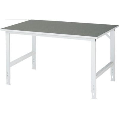 Arbeitstisch Tom BxTxH 1500x1000x760-1080mm, Linoleum Arbeitsplatte - RAU