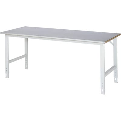 Arbeitstisch Tom BxTxH 2000x800x760-1080mm, Stahlblech Arbeitsplatte - RAU