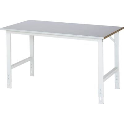 Arbeitstisch Tom BxTxH 1500x800x760-1080mm, Stahlblech Arbeitsplatte - RAU