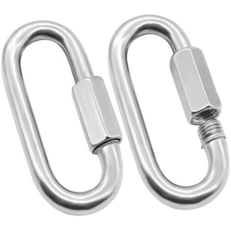 2er-pack Robuste Schnellverschluss-karabiner M10 D-förmige Sicherheitskettenverbinder Für Camping Und Wandern