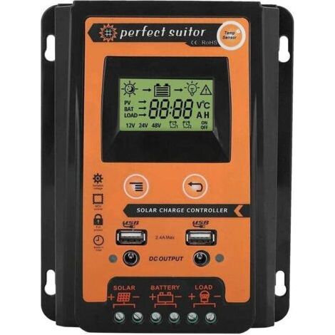 Für Solarregler Mppt Solarladeregler 12v / 24v 30a Batterieregler Mit Doppeltem Lcd-display Und Flüssigen Kristallen (30a)——