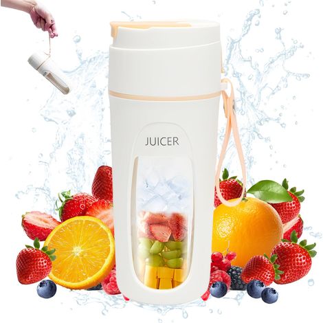 Tragbarer Mixer, Persönlicher Mini-mixer, 22.000 U/min, Smoothie-mixer, Mini-frucht-mélangeur, 340 Ml, Wiederaufladbarer Frucht-mélangeur