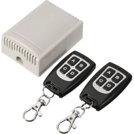 Funkfernbedienung 433 Mhz, 12 V Cc, 4 Kanäle, Rf-relais, 2 Sender + 1 Empfänger Für Garagen-/portalalarm
