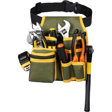 Verstellbare Werkzeugtasche, Multifunktionaler Organizer Für Den Gürtel Von Handwerkern, Elektrikern Und Heimwerkern Mit Mehrzwecktaschen Und Fächern
