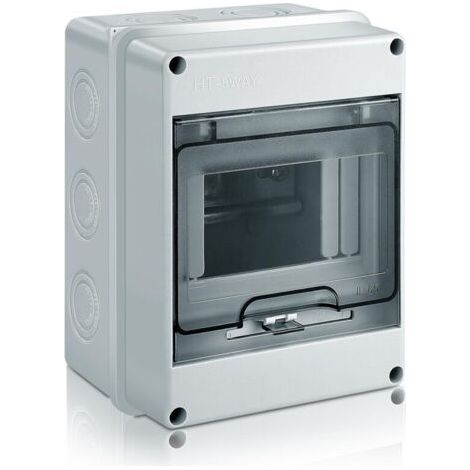Wasserdichter Elektrokasten Für Den Außenbereich, Ip65 Aufputz-verteilerkasten 5 Module Mit Klemmen, Abs-kunststoffoberfläche Für Den Außenbereich (5 Module)