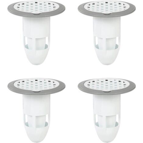 Set Mit 4 Stück Dusch-bodenablaufstopfen, Geruchshemmende Anschlüsse, Gummi-duschbodenablauf, Geeignet Für Badezimmer, Küche, Toilette, Waschmaschinenraum, Hotel (grau)