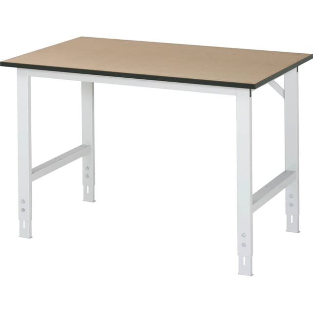 Arbeitstisch mdf BxTxH 1250x800x760-1080mm - RAU