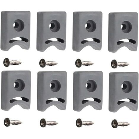 Packung Mit 8 Gummistoppern Für Duschschiebetüren (26 Mm) Mit Quadratischer Positionierung Für Zusätzliche Sicherheit.