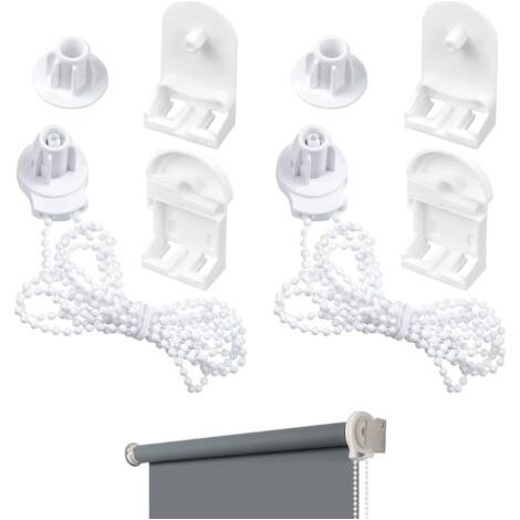 2er-pack 25-mm-kunststoff-rollo-reparaturset – Gardinenstangen-reparaturset (weiß)