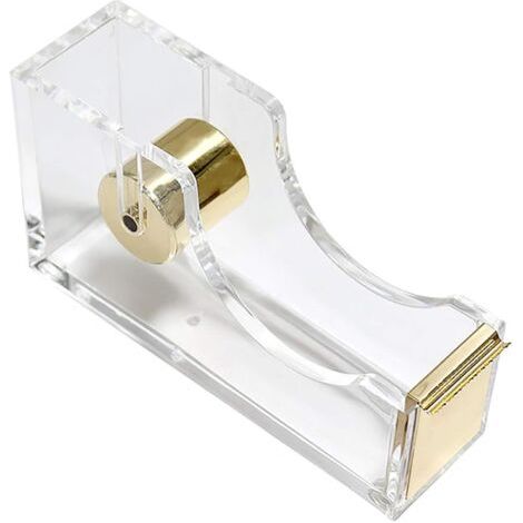 Transparenter Acryl-klebebandabroller, Klebebandschneider, Bürobedarf, Rutschfest, Einfach Zu Bedienen, 12 X 6,5 X 3,5 Cm, 210 G, Gold