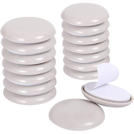 16er-pack Selbstklebende Stuhlbein- Und Teppichgleiter, 2,1 Zoll Runde Selbstklebende Möbelgleiter, Einfaches Bewegen Ihrer Möbel (beige).