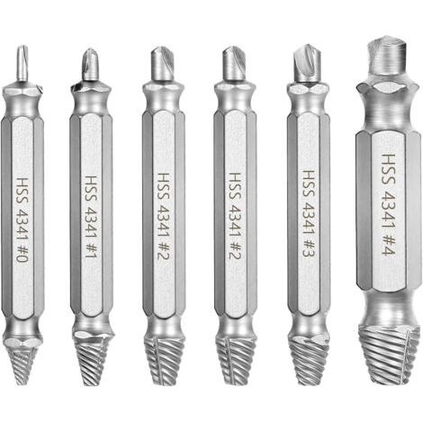 (silber) 6-teiliges Schraubenausdreher-set, Stehbolzenausdreher, Auszieher Für Beschädigte Schrauben Zum Einfachen Entfernen Beschädigter Stehbolzen Und Bolzen