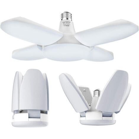 De Garage À Led,60w E27 6500k 6000lm Lampe D'Atelier,plafonnier Led Für Garage, Unternehmen, Atelier, Sous-sol, Fitnessstudio, Küche (1er-pack)