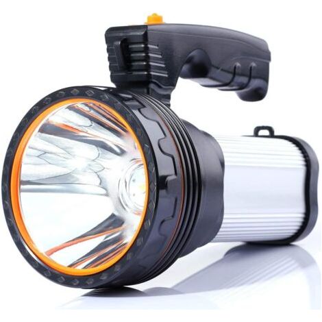 Led-taschenlampe, Wiederaufladbar, Tragbare Campingleuchte, Tragbarer Projektor (silber)