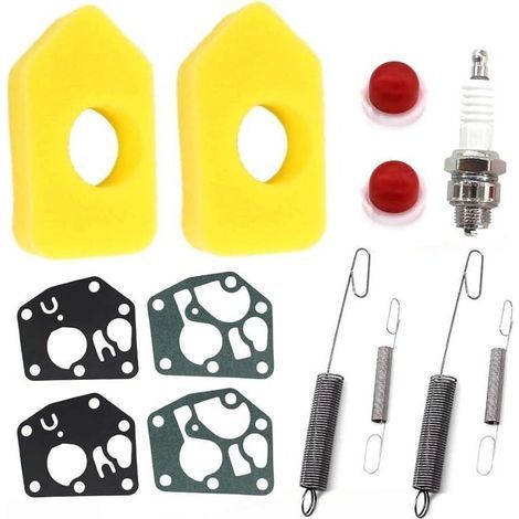 2er-set Luftfilter Mit Vergaser-membranfedern Für Briggs & Stratton Quattro 450 500 550 Serie 698369 Classic Sprint 795083 694394 692211 691859