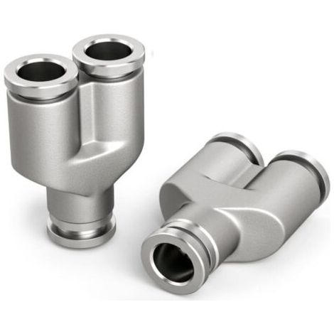 2 Stück 10 Mm Y-splitter 3-wege-pneumatik-schnellkupplung, 3-wege-edelstahl Für Py-luftadapter