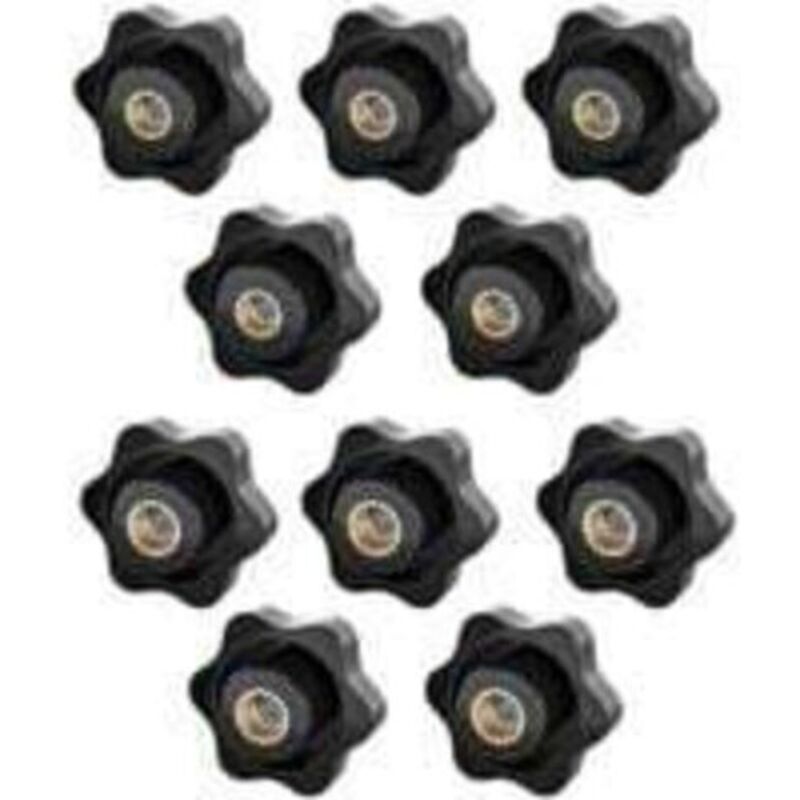M6-anziehknopf, Sternmutter, M8-anziehmutter, Rändelgewinde-anziehknopf, Sternkopf-anziehknopfmuttern, Für Mechanik, Industrie, Möbel, Ausrüstung, 10er-pack