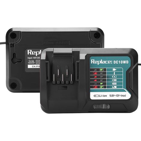 Ersatz-pc-akku-ladegerät, Schnellladegerät Mit Led-anzeige 10,8 V 12 V Dc10wd Dc10sb Dc10wc Bl1015 (eu-stecker)