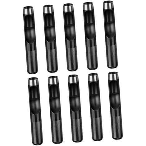 10-teiliges Leder-lochstanzer-set, Leder-meißelstanzer, Rutschfester Griff, Weicher Schnitt Zum Basteln