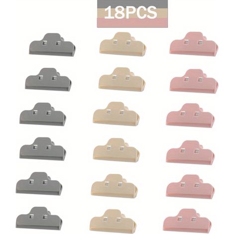 Lot Von 18 Pinces De Fermeture Für Beutel Aus Kunststoff – Große Pinces De Rangement Portables Für Die Küche