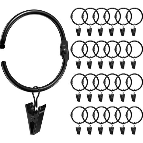 Ein Ensemble Aus 24 Schwarzen Ringen Mit Einem Durchmesser Von 3,8 Cm (1,5 Zoll) Und Pinzetten.