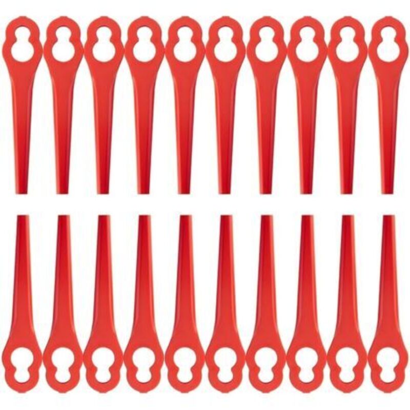 Lot Von 100 Lames De Rechange Kompatibel Für Einhell Coupe-bordüren Bg-ct 18 Li, Rg-ct 18/1 Li, Ge-ct 18 Li, Gc-ct 18 / 24li, Lames Plastique Kompatibel Für Einhell Sans Fil