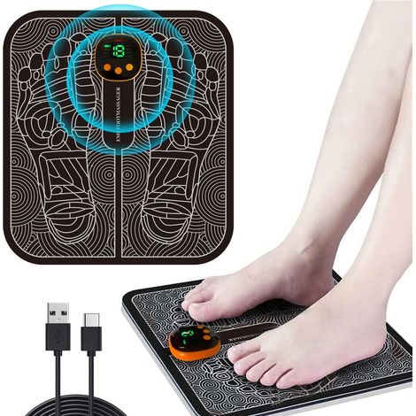 Ems-gerät Für Elektrische Fußmassage, Elektrischer Fußmassagegerät, 8 Modi, 19 Einstellbare Frequenzen