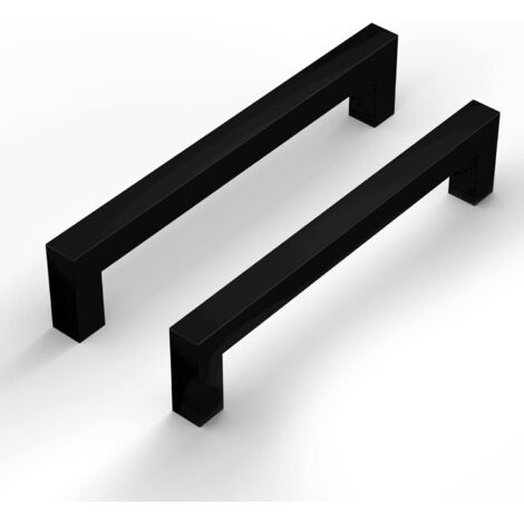 2er-pack Schwarzer Küchentürgriff, Lochabstand: 128 Mm, Türgriff Aus Edelstahl, Schwarz
