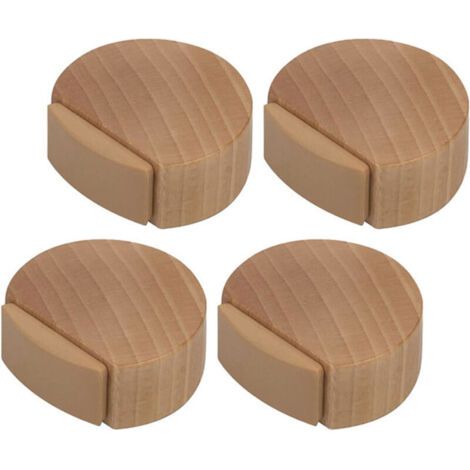 4 Stück Türstopper – Selbstklebender Türstopper Aus Holz Für Böden Und Parkett – Selbstklebender Türstopper – Türstopper (sapeli)