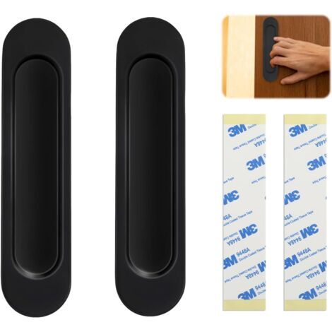 2 X Schiebetürgriffe, 15 Cm, Ovale Schiebetürgriffe, Selbstklebende Schiebetürgriffe, Griffmulde Für Schränke, Fenster, Scheunenschiebetüren