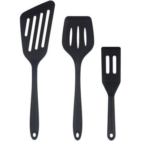 Silikonspatel 3er-set, Küchenspatel, Geschlitzter Fischspatel Für Eier, Pfannkuchen, Omeletts