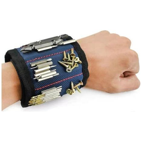 Magnetarmband, Blau, 3310 Cm, 1 Stück, Selbstklebende Rückseite, Klettverschluss, Hardware-werkzeuge, Schraubendreher, Schraubendreher, Magnetarmband.
