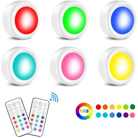 Plakatlampen, 13 Farben Ohne Schrank, Mit Fernbedienung, Led-lichter Mit Variabler Intensität, 6 Stück