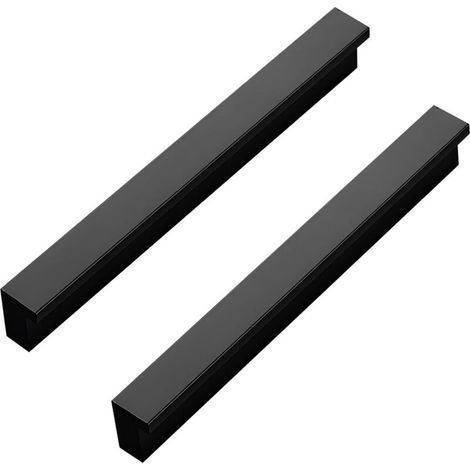 Aluminium-schrauben, L 90°, Schwarz, 160 Mm, 2 Stück, Modern, Für Türen Und Kanten, Einfach Zu Installieren Mit Sichtbarem Zubehör (m4 X 22 Mm)