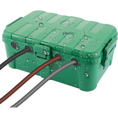 Außenverteilerkasten 34,5 X 24 X 12 Cm – Ip54 Für Den Außenbereich – 6 Eingangskabel – Zünd- Und Langlebiges Polypropylen