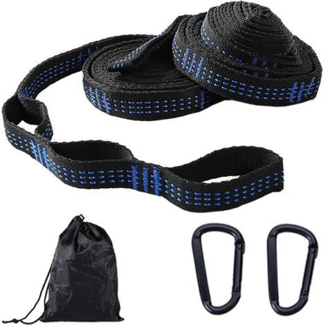 1 Paar Hamac-befestigungsset, Aufhängungsset, Baumhänger Mit 16 Stück, 300 Cm X 2,5 Cm, Max. 300 Kg Für Camping, Strandkorb, Nickerchen, Outdoor-reisen