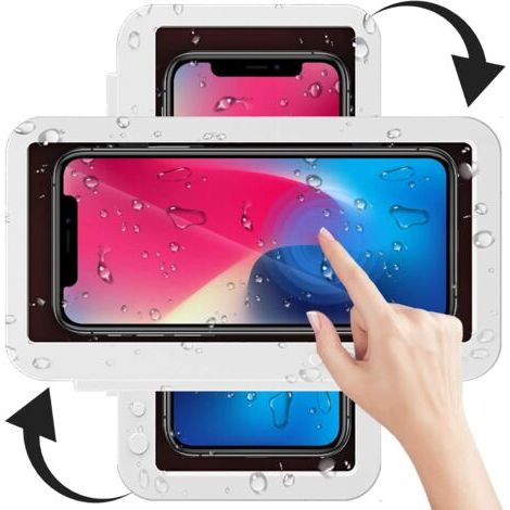 360° Drehbarer Dusch-handyhalter Für Badezimmer, Wasserdicht, Mit Touchscreen