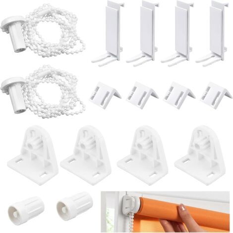 Packung Mit 2 Fensterhalterungen – 17 Mm – Ersatzteile. Befestigungsset Für Verdunkelungsrollos. Seitenzugrollo – Doppelrollo.