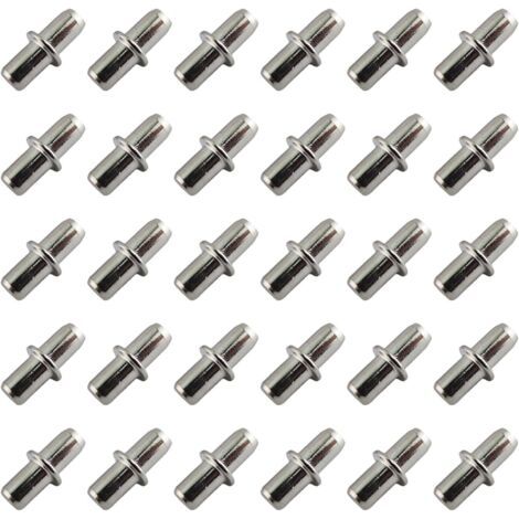 40 Stück 5 Mm Vernickelte Regalhalterung – Regalhalterung – Bretthalterung Für Möbel, Schränke, 5 X 15 Mm