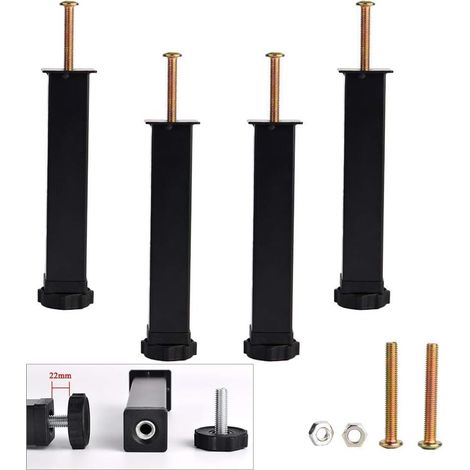 Set Mit 4 Verstellbaren Möbelbeinen, Bettbeinstützen, Ersatz-möbelbeinspitzen, Bettrahmenzubehör, 30 Mm Höhenverstellbar