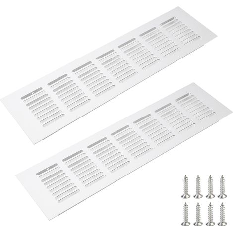 2 Quadratische Lüftungsgitter Aus Aluminiumlegierung, Rechteckige Lüftungsabdeckung, Für Wände, Decken Und Hvac-schränke – 80 X 250 Mm (l X B)