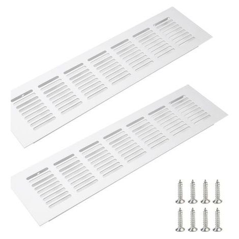 2 Stück Quadratisches Lüftungsgitter Aus Aluminiumlegierung, Rechteckige Lüftungsgitterabdeckung, Für Wände, Decken Und Hvac-schränke – 80 X 250 Mm (l X B)