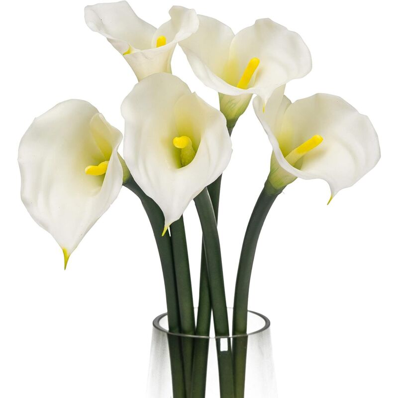 Strauß Aus 10 Künstlichen Latex-aronstäben, Durchmesser 34 Cm – Dekorative Calla-lilien, Elegante Kunstblumen Für Veranstaltungen Und Hochzeiten