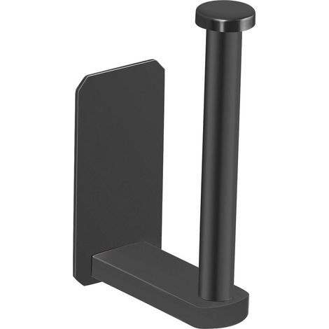 Selbstklebendes Toilettenpapier Für Die Küche Und Den Badezimmerraum, Wandmontierte Wandbefestigung Ohne Pergament, Rostfreier, Schwarzer Brossé-edelstahl.