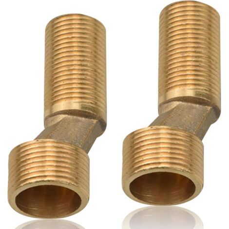 2er-pack Exzentrischer Wasserhahnadapter 3/4" Ag X 1/2" Ag, 60 Mm, Für Wandmontierte Wasserhähne
